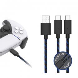 PS5 XBOX C타입 패브릭 USB 케이블 듀오 / 듀얼타입 / 듀얼센스 XSX 컨트롤러 